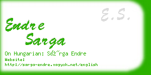 endre sarga business card